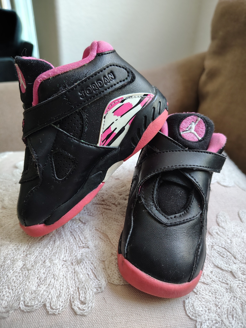 Jordan 8 Retro Pinksicle Toddler Size 7C Black Pink